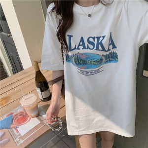 [CD116]알래스카 프린팅 루즈핏 반팔 티셔츠